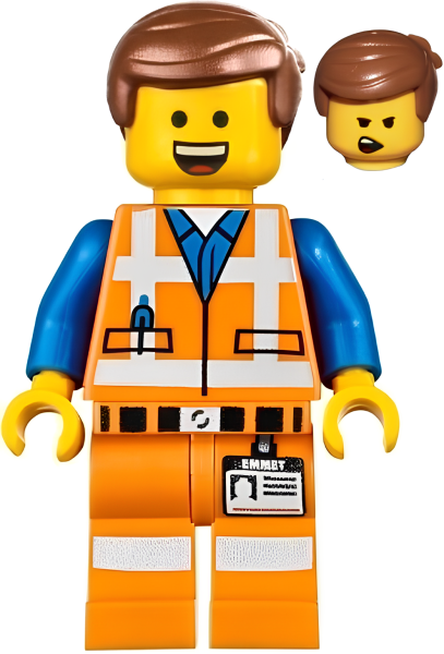 Минифигурка Lego Emmet - Wide Smile with Teeth and Tongue tlm072 U